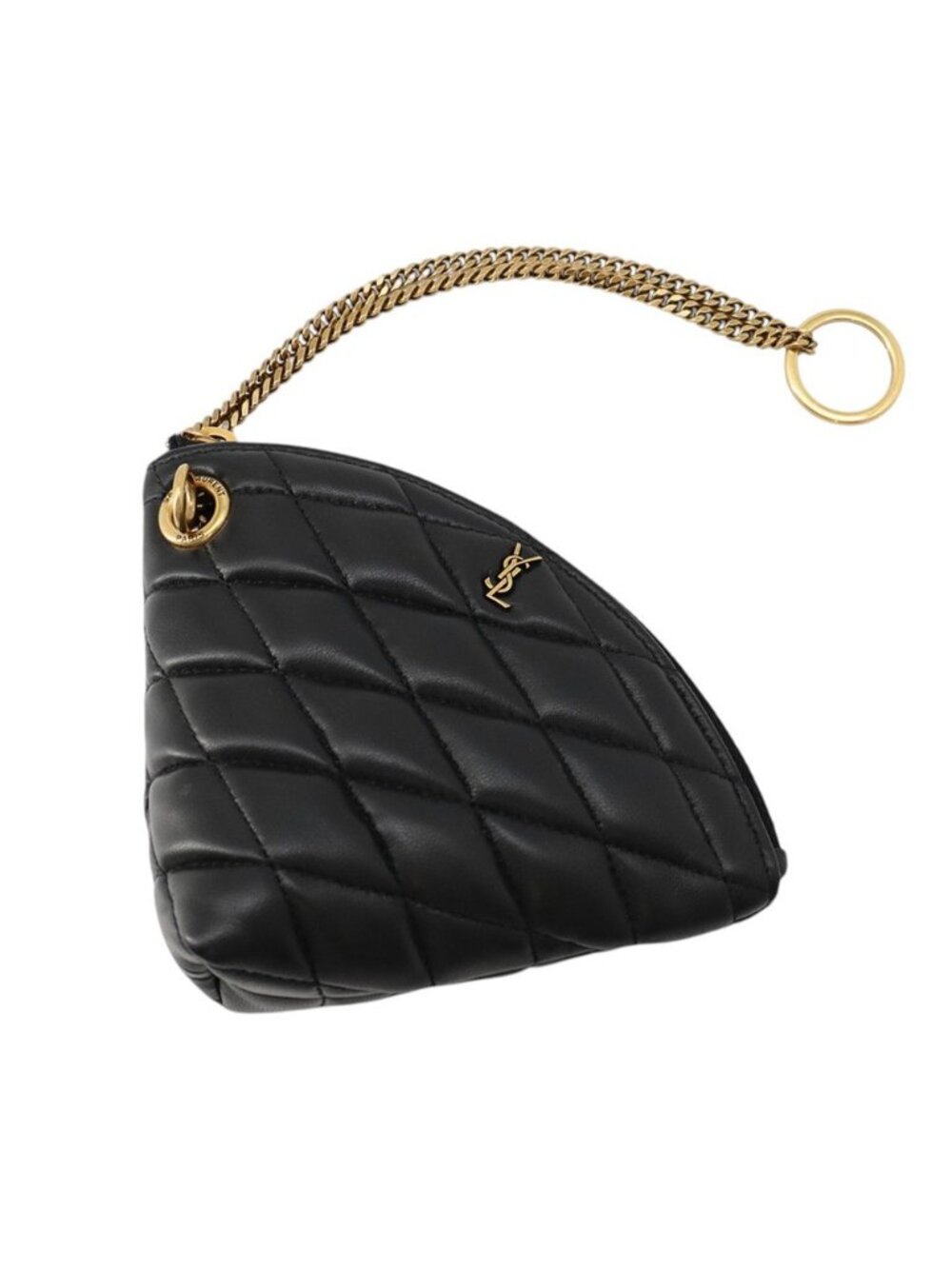 Saint Laurent Paris Coin Purse Sade Lambskin Wallet Black